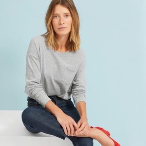 everlane | the long-sleeve box-cut pocket tee